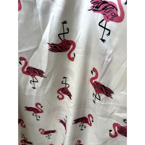 Satin Pink Flamingo Nightgown, Super Cute! Size 4XL - Picture 3 of 4